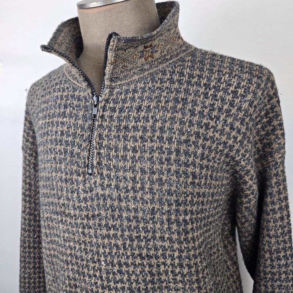 Vintage 90s TSR Outdoors Half Zip Grandpa Sweater Chunky Knit Pullover XL-XXL